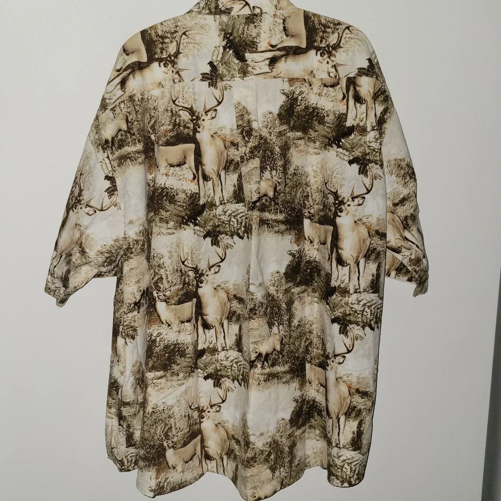 RedHead Short Sleeve Button Down Shirt‎ Men's Size 4X Deer Hunting Outdoor